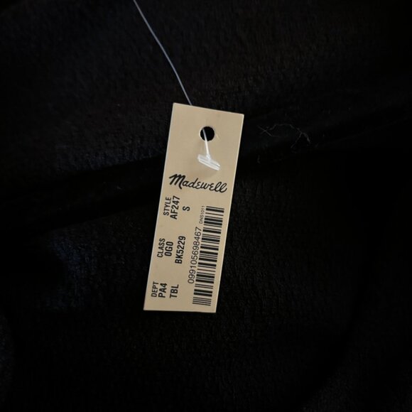 Black Madewell Cross Front Button Mini Dress, Size S, Style #AF247 - Picture 10 of 10